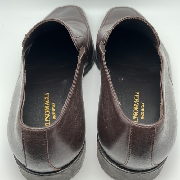 Bruno Magli Raging‎ Slip on Leather Loafers Dark Brown Made in Italy Size 10